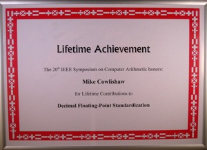 IEEE Arith20 Lifetime Achievement Award